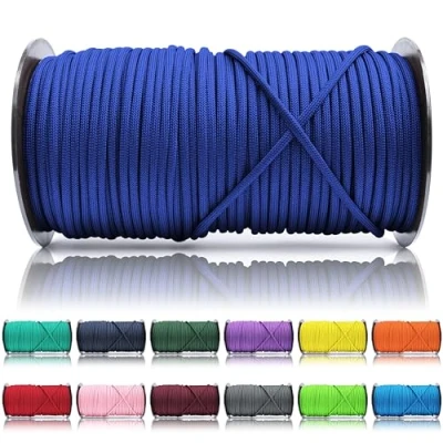 Abbildung von Ganzoo Paracord 550 Seil Royal Blau 4mm Schnur Typ 3, Nylon &amp; Polyester, ideal für Basteln von Hundeleine Halsband Armband/Camping Survival und Outdoor 100 Meter Allzweckseil 7 Innenstränge