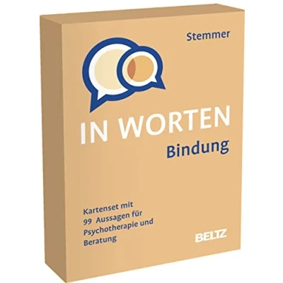 Abbildung von Bindung in Worten: Kartenset Mit 99 Aussagen für Psychotherapie und Beratung. 8 seitigem Booklet im Stülpkarton, Kartenformat 5,9 x 9,2 cm. (Beltz Therapiekarten)