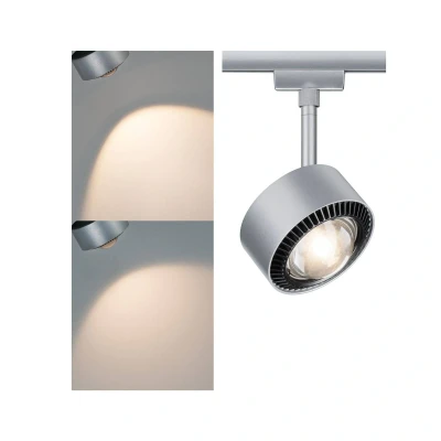 Abbildung von Paulmann Schienensystem Leuchten »URail Schienenspot Aldan 498lm 8W 2700K 230V Schwarz matt, Chrom«, (1 tlg.), Einzelspot, dimmbar