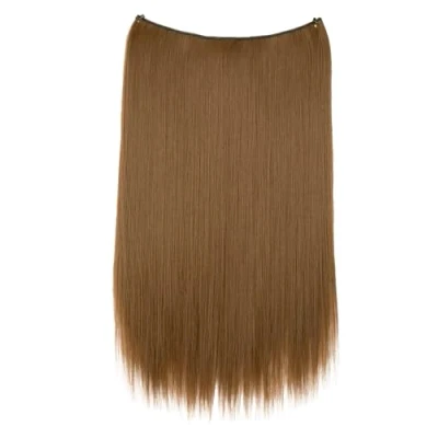 Abbildung von CAISHA 50cm 1 Tresse Extension mit Gummiband Extensions Haarverlängerung Haarteil Glatt Hellbraun E112