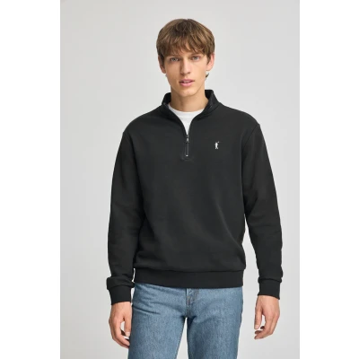 Abbildung von Polo Club Zipper NECK Rigby Sweatshirt, Herren, Größe: 3XL, Black