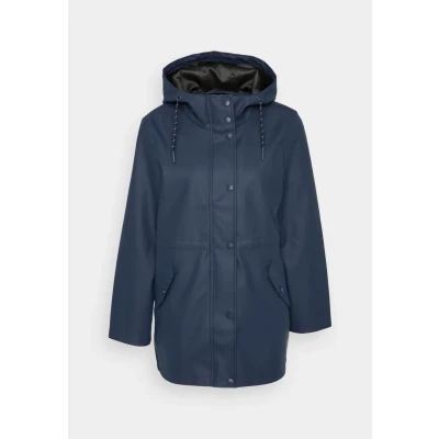 Abbildung von Vero Moda Petite Vmmalou Coated Jacket Regenjacke / wasserabweisende Jacke, Damen, Größe: XXS, Navy blazer