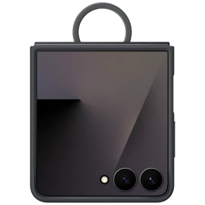 Abbildung von Samsung Galaxy Z Flip 7 Hülle Silikon Original Soft Case/Backcover Handyhülle Schwarz