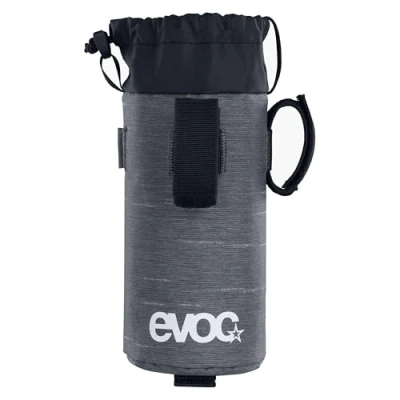 Abbildung von EVOC Multi Holster Fahrrad Getränkehalter (Fahrradzubehör für Trinkflasche bis 0,75l, isolierte Polsterung, multifunktionale Befestigung), Carbon Grey