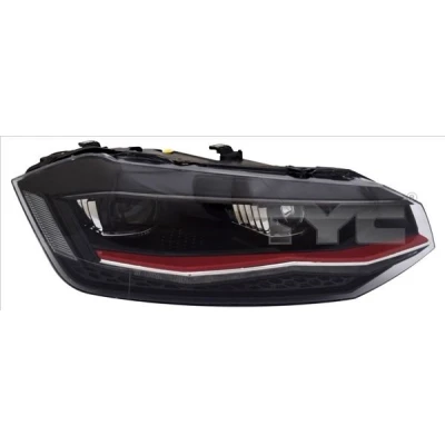 Abbildung von TYC 20 19212 16 2 Scheinwerfer links LED Rot VW: Polo VI (AW1, BZ1) 1.0, 1.0 TSI, 1.6 TDI, GTI, TGI, 2.0 MSi, MPi