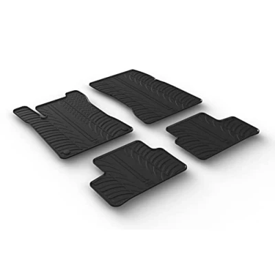 Abbildung von Gledring 0508 Fußmattensatz Gummi vorne und hinten 4 schwarz 750mm 550mm MERCEDES BENZ: A Class Saloon,