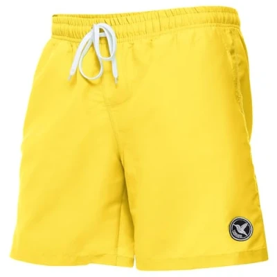 Abbildung von Ladeheid Badehose Herren, Bequeme Lange Badeshorts mit Breitem Gummibund, Kordelzug und Taschen, Schwimmhose Boardshorts LA40 129 (Gelb, 5XL)