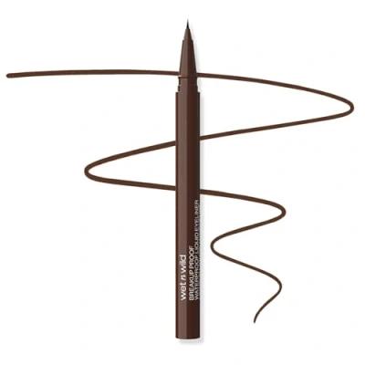 Abbildung von Wet n Wild Mega Last Breakup Proof Liquid Eyeliner, Brauner Eyeliner Stift, Wasserfest, Schnelltrocknend, Wischfest, 16h Tragezeit, Brown