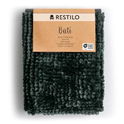 Abbildung von RESTILO Badematte 60x90 cm Badvorleger Badteppich rutschfest Bati Anthrazit