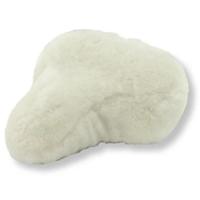 Abbildung von Reissner Lammfelle Fahrradsattel Bezug Fahrradsattelüberzug aus Merino Lammfell FSB A 0 weiß 27x24cm