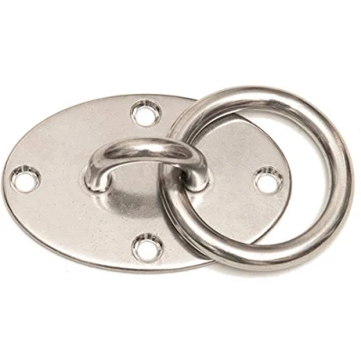 Abbildung von eaglefit Wand &amp; Deckenhalterung aus Edelstahl bis 160 kg belastbar Halterung für Sling Trainer, Boxsack, Hängematte, Schaukel, Hängestuhl, Hängesessel Massiver Deckenhaken Wandhalterung (oval)
