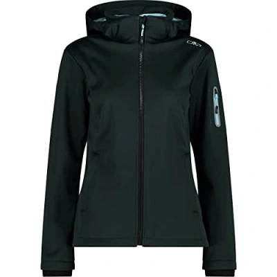Abbildung von CMP Melange Softshelljacke für Damen mit abnehmbarer Kapuze, Mel See., D38