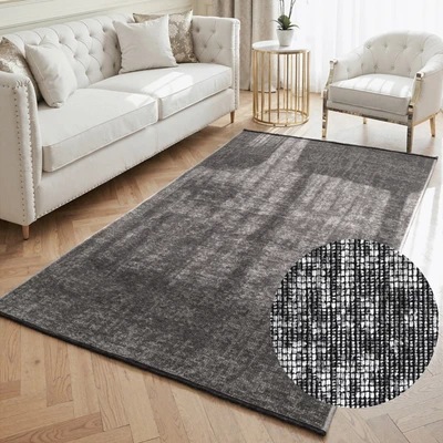 Abbildung von ELLE DECORATION Teppich »Prisma« rechteckig 5 mm Höhe Glanz Effekt, Karo Design, Kachel Optik, Wohnzimmer, Schlafzimmer,Flur