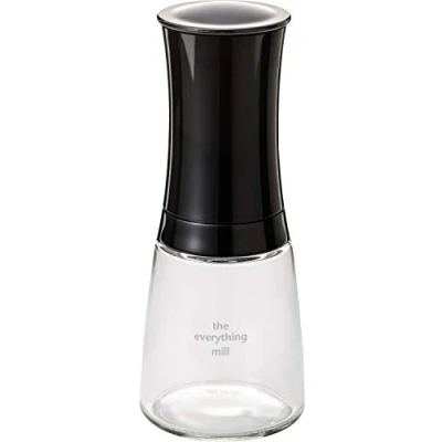 Abbildung von Kyocera Universalmühle Schwarz, Kräuter &amp; Gewürzmühle, Verstellbares Keramikmahlwerk, Salz und Pfeffermühle für intensives Aroma, Rostfrei, feuchte Reinigung möglich, H: 16 cm