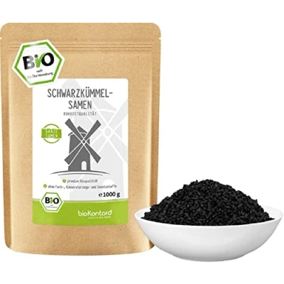 Abbildung von Schwarzkümmelsamen BIO ganz 1000 g I Schwarzkümmel ägyptisch Rohkostqualität 100% naturbelassen von bioKontor