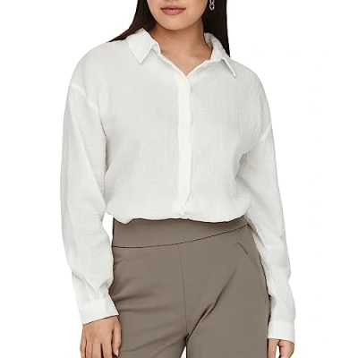 Abbildung von JDY Langarm Theis Hemdbluse, Damen, Größe: Large, Weiß