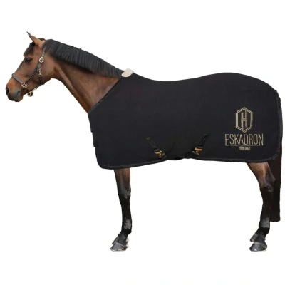 Abbildung von Eskadron Abschwitzdecke Heritage Fleece Check Schwarz
