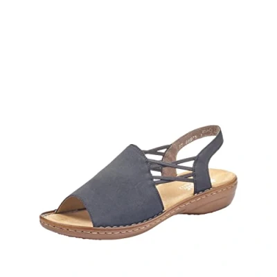 Abbildung von Rieker Riemensandalette, Damen, Größe: 37, Blue Schuhe