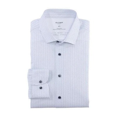Abbildung von OLYMP Herren Businesshemd Langarm No.Six.24.Seven,Rotationsdruck,super Slim,Modern Kent,bleu 11,39