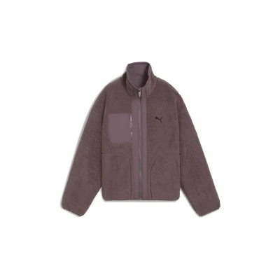 Abbildung von Puma Wendbare Fleecejacke, Damen, Größe: Large, Raisin