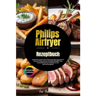 Abbildung von XXL Philips Airfryer Kochbuch: Zahlreiche leckere &amp; einfache Gerichte speziell für Deinen [FARBAUSGABE] Das Heissluftfritteuse Rezeptbuch inkl. Nährwertangaben