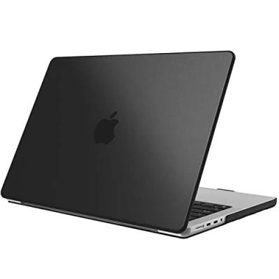 Abbildung von Fintie Hülle Kompatibel mit MacBook Pro 14 Zoll (2024 2021) A3112 A3401 A3185 A2992 A2918 A2779 A2442 M4 M3 M2 M1 Pro/Max, Ultradünne Schutzhülle Zoll, Schwarz(Matt)