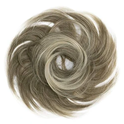 Abbildung von CAISHA Haargummi Bella Hochsteckfrisuren Haarteil Hochzeitfrisuren Voluminös Leicht Gewellt Hitzebeständige Kunstfaser DM17cm Dunkelblond Mix G22B