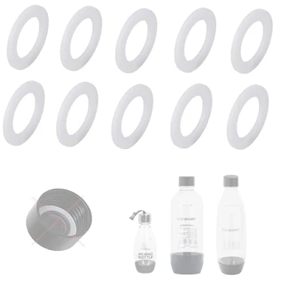 Abbildung von 10x Dichtung O Ring Ersatz für Deckeldichtung der PET Flaschen Kunsttofflaschen vom Wassersprudler kompatibel mit Sodastream D57 von Snapworld Kaffee