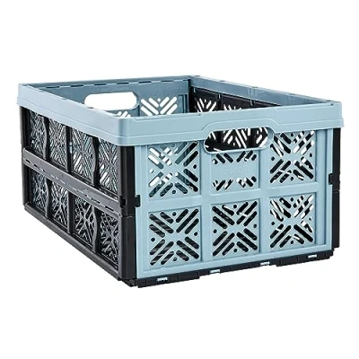 Abbildung von keeeper Stabile Klappbox Ida, Stabiler Kunststoff (PP), 48 x 35 23 cm, 32 l, Nordic Blue