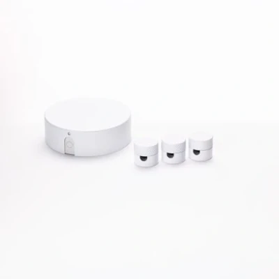 Abbildung von ORION LIGHTSTYLE Verteilerset mit Verteilerdose inkl. 3 Pins Deckenpin Baldachin Deckendose Rosette Abzweigdose Abdeckung Weiß