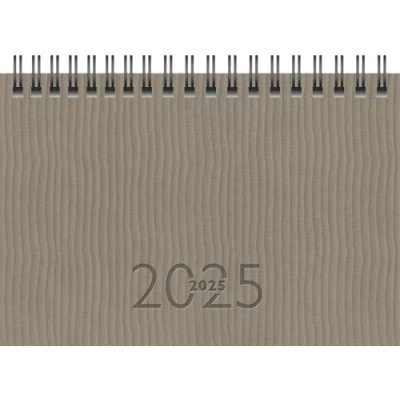 Abbildung von rido/idé Taschenkalender Modell TM 17/contacter (2025), 2 Seiten = 1 Woche, A6 quer, 128 Seiten, Kunstleder Einband Tejo, grau