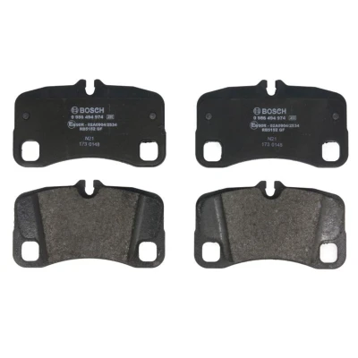 Abbildung von BOSCH 0 986 494 974 Bremsbelagsatz Low Metallic mit Anti Quietsch Blech PORSCHE: 911 Convertible, Coupe