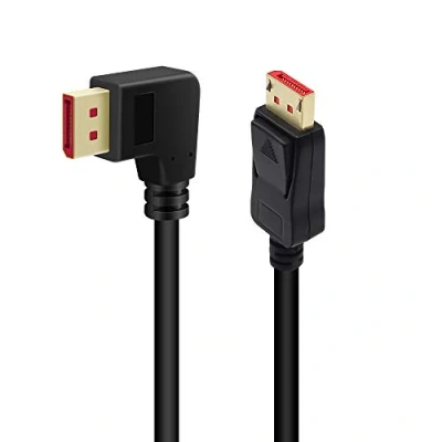 Abbildung von BolAAzuL Rechtwinkliges Displayport 1,4 Kabel Linksgewinkeltes Kabel, 90 Grad abgewinkeltes V1,4 6FT/1,8M bis zu 8K/60Hz, 4K/144Hz unterstützt