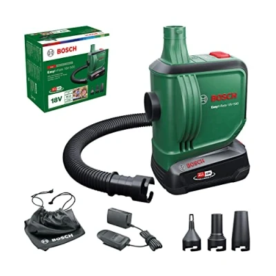 Abbildung von Bosch elektrische Luftpumpe/Luftpumpe für Luftmatratze EasyInflate 18V 500 (1x 2,0 Ah Akku; 18 Volt System; zum Aufblasen und Entleeren; im Karton)