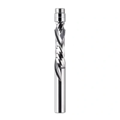 Abbildung von SpeTool Bündigfräser 8mm Schaft Up&amp;Down Kopierfräser für Oberfräse Kompressions 32mm Schnittlänge Extra Lang VHM Fräser Spiralgenutet doppeltem Kugellager Unten Spiralnutfräser zum Holzbearbeitung