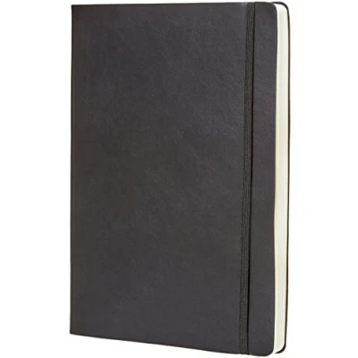 Abbildung von Amazon Basics Undatierter Tagesplaner und Journal für 6 Monate Softcover, 8.5&quot; x 11&quot;, Schwarz