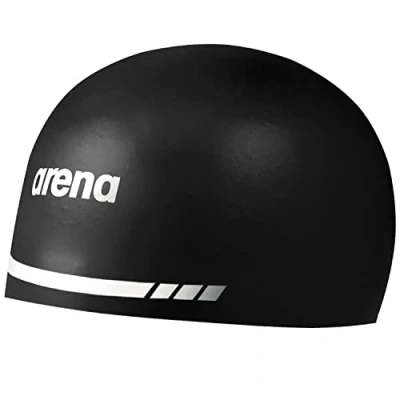 Abbildung von ARENA Herren 3D Soft Cap Badekappe Schwarz M, Schwarz, M EU