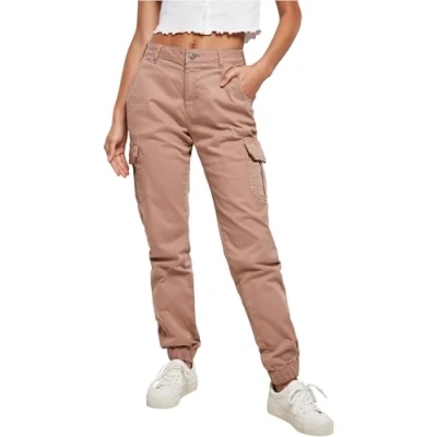 Abbildung von Urban Classics HIGH Waist Cargohose, Damen, Größe: 26, Duskrose