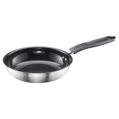 Abbildung von Fiskars Functional Form Bratpfanne, 20 cm, Schwarz/Silber