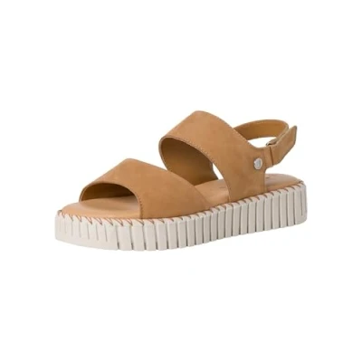 Abbildung von Tamaris Plateausandalette, Damen, Größe: 38, Sand Schuhe