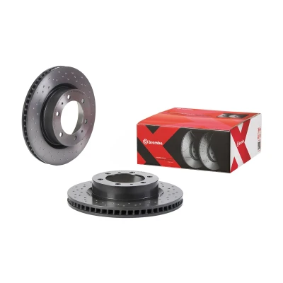 Abbildung von BREMBO 09.D617.1X Bremsscheibe 319 28 5 gelocht/innenbel. beschichtet TOYOTA: Hilux 3 Pick up, 8 Pritsche/Fahrgestell, VIII Pickup