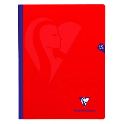Abbildung von Clairefontaine 339341C Heft / Notizbuch Kladde Mimesys mit Fadenbindung, DIN A4+ 24x32 cm, 96 Blatt 90g, französische Lineatur, Einband aus PP, farbig sortiert, 1 Stück