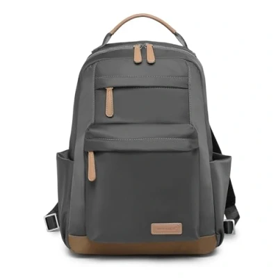 Abbildung von Miss Lulu Tagesrucksack Damen Mädchen Wasserdichter Laptop Rucksack 13 Zoll Handgepäck für Schule, Arbeit Uni Reisen Büro (Grau)