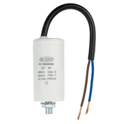 Abbildung von Kondensator Anlaufkondensator Motorkondensator Arbeitskondensator Kabel 1µF 450V