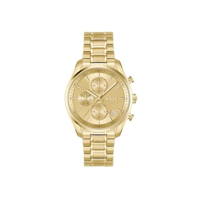Abbildung von BOSS Grand TOUR Ladies Chronograph goldcoloured, Damen, Größe: One Size, Gold coloured