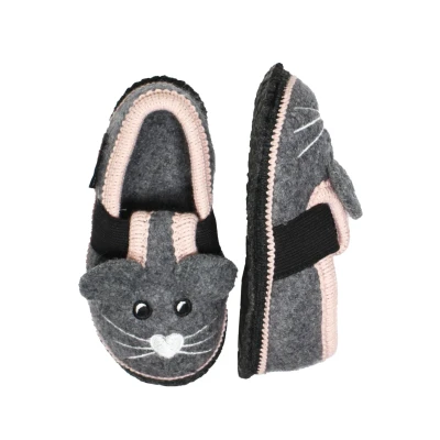 Abbildung von Beck Warmfutter Minnie Hausschuh für Kinder, Größe: 33, Grau Schuhe