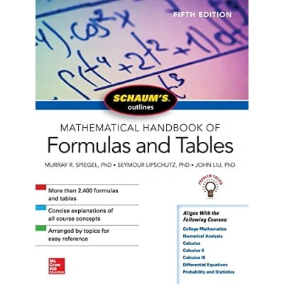 Abbildung von Schaum&#039;s Outline of Mathematical Handbook Formulas and Tables, Fifth Edition (Schaum&#039;s Outlines)
