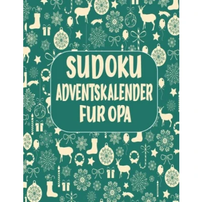 Abbildung von Sudoku Adventskalender für Opa: Weihnachtlicher Rätsel Opa mit Sudokus in leicht bis schwer Großdruck Geschenke Senioren, Großvater zu weihnachten