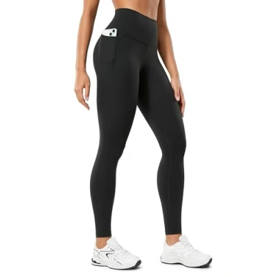 Abbildung von CRZ Yoga Butterluxe Damen High Waist Sport Leggings Blickdicht Soft Hosen Gym Workout Leggins mit Taschen 71cm Schwarz 40
