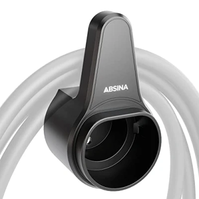 Abbildung von ABSINA Ladekabelhalter &amp; Steckerhalter Typ 2 inkl. Montagezubehör Wandhalterung, Typ2 Ladekabelhalter, Kabelhalterung Wallbox, Stecker Halterung Ladekabel Elektroauto, Kabelhalter